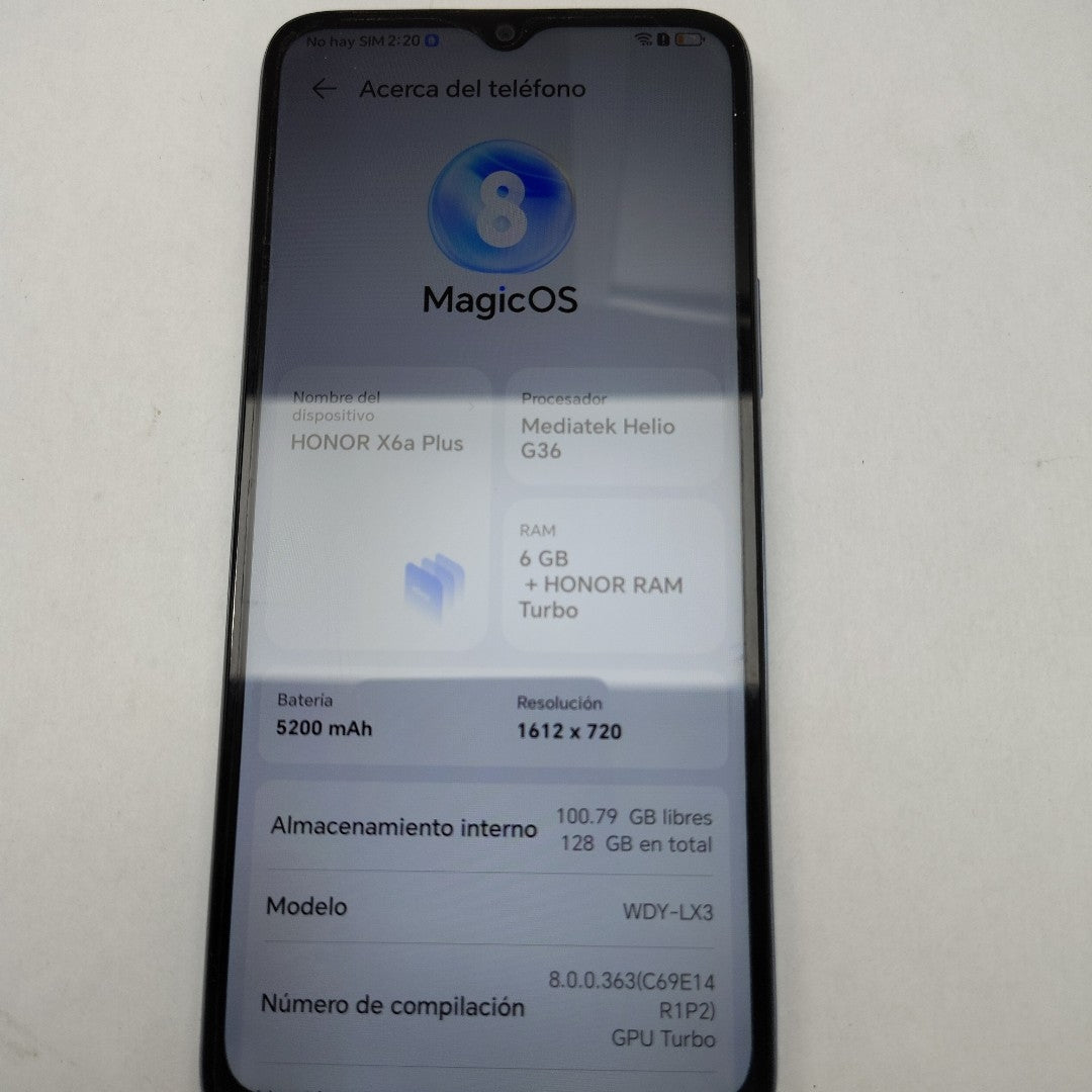 CELULAR HONOR X6A WDY-LX3 (2023) 128 GB 6 GB RAM (SEMINUEVO)