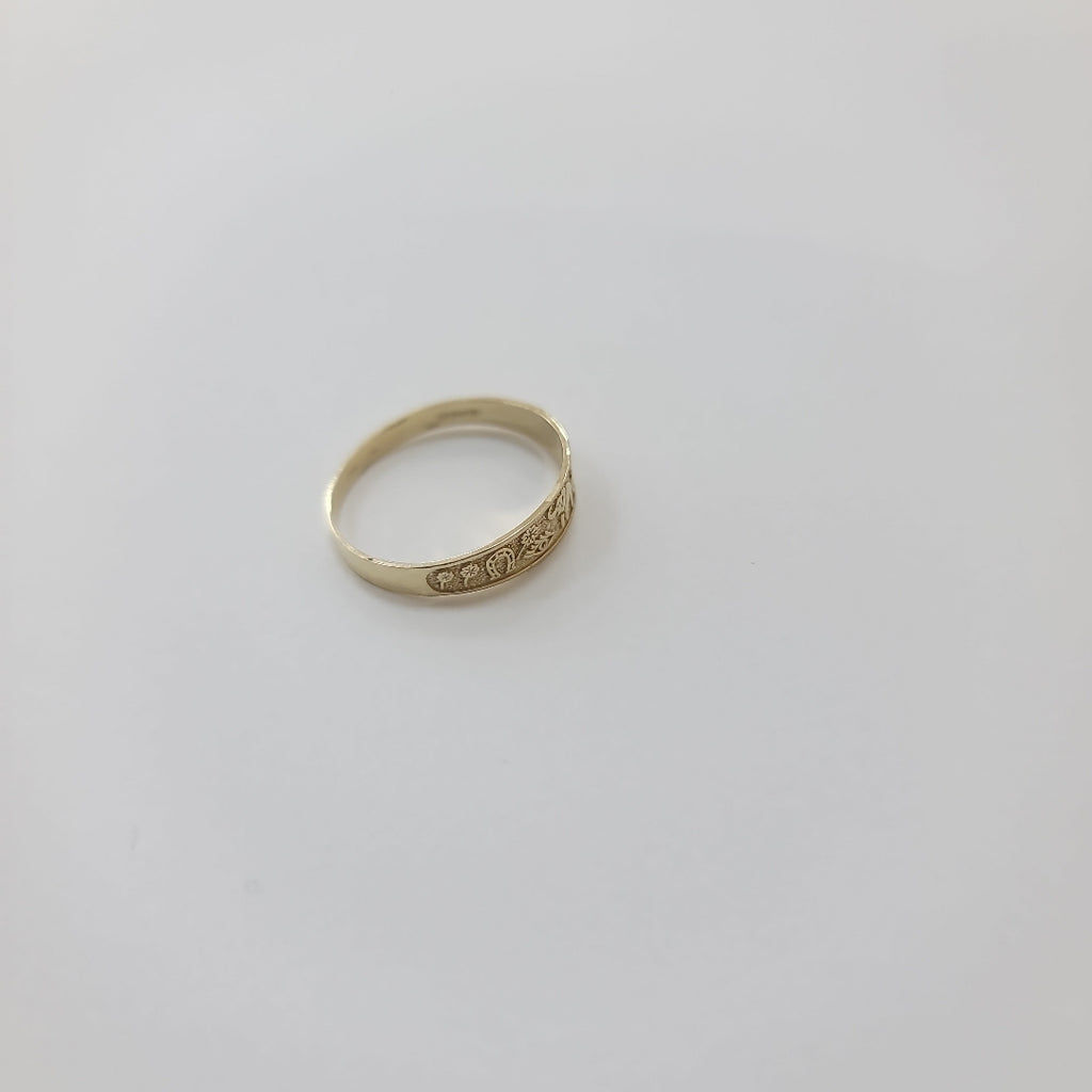 ANILLOS ARGOLLA DE LA SUERTE 10K TALLA 9 1.3 GR (NUEVO)