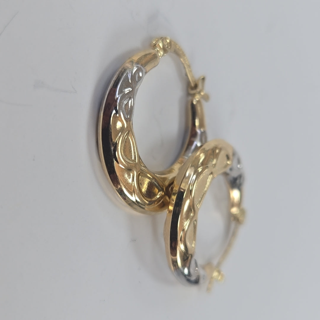 ARETES ARRACADAS COMBINADAS CON INFINITO 14K 2.3 GR (NUEVO)