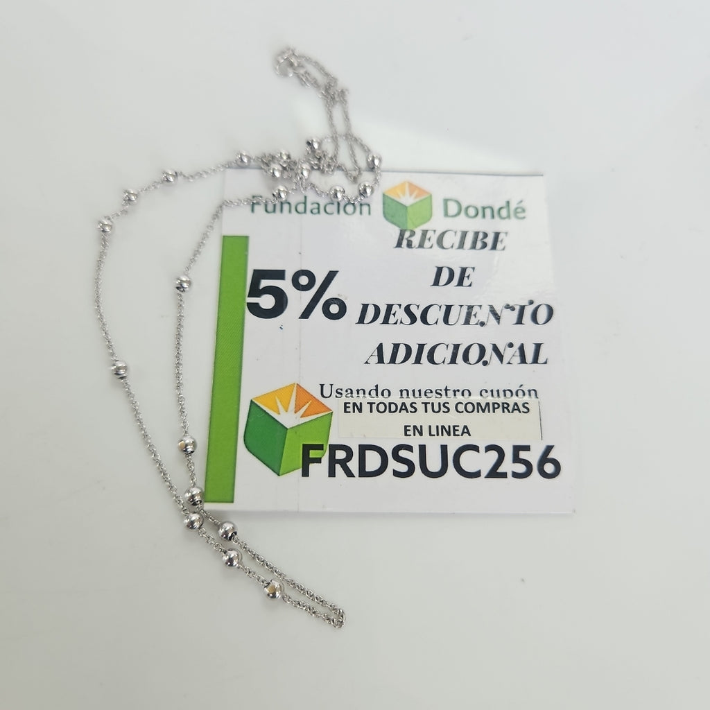 COLLAR ORO BLANCO 18 K 2.7 GRMS (SEMINUEVO)