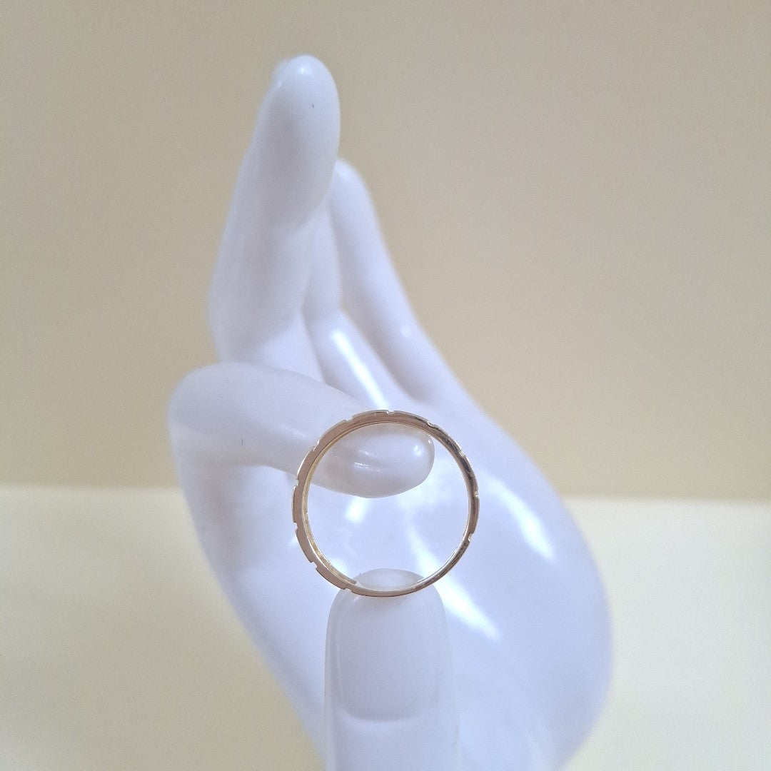 ANILLO ARGOLLA C GRECAS 14K 7 TALLA 1.6 GR (NUEVO)