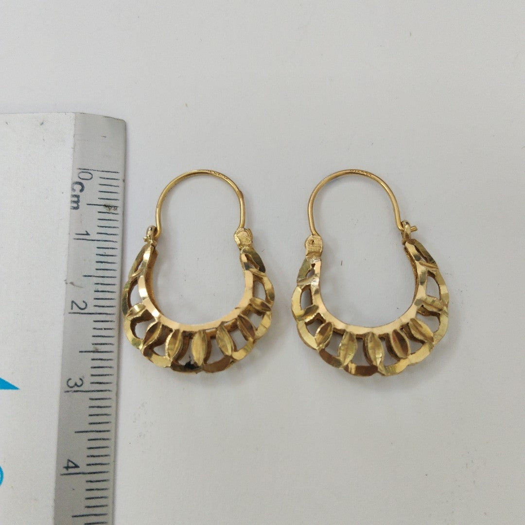 ARRACADAS PAR ORO 14 K 3.4 GRMS (SEMINUEVO)