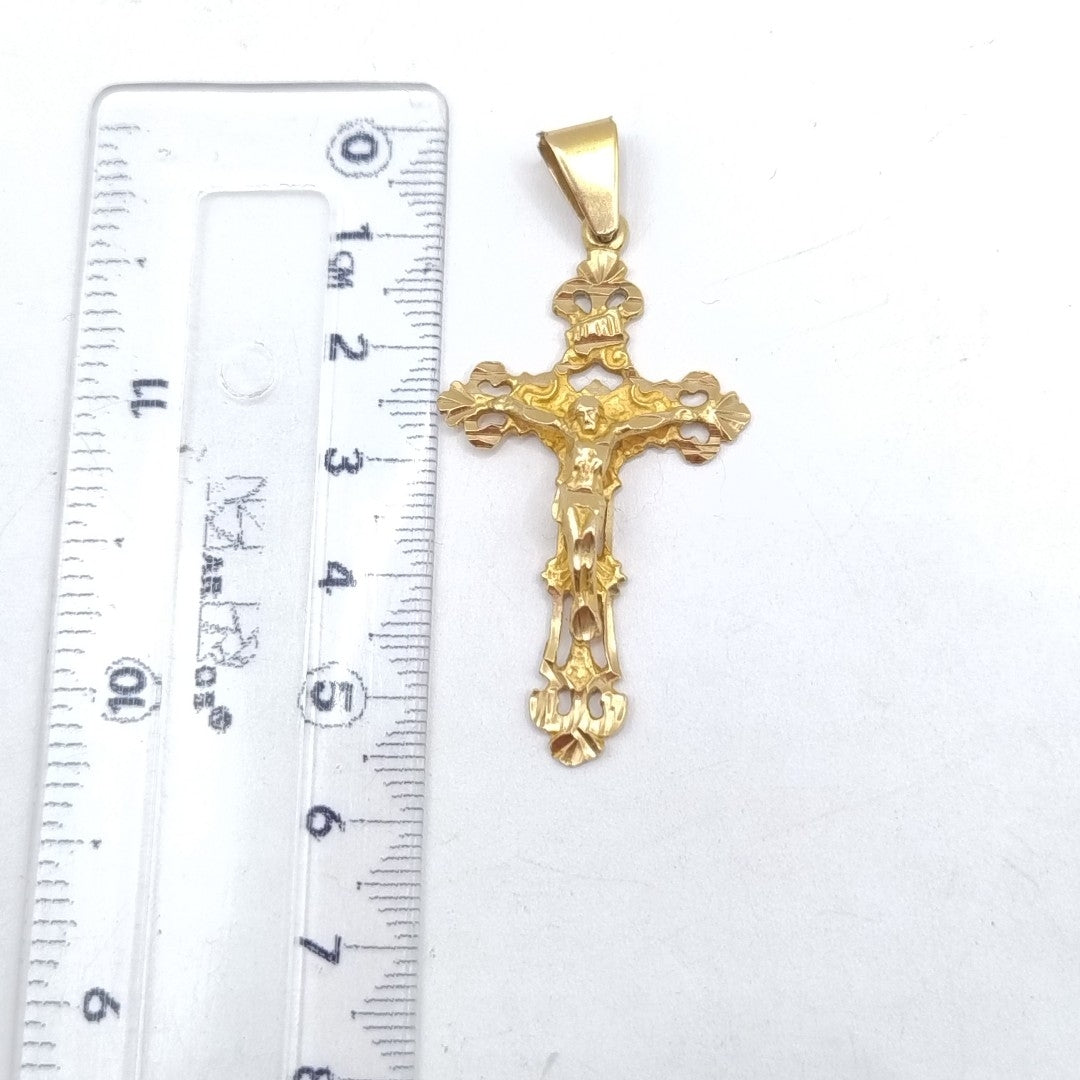 CRUCIFIJO ORO 14 K 4.8 GRMS (SEMINUEVO)