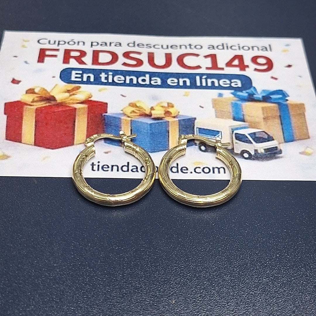 ARETES ARRACADAS 14K 2.7 GR (NUEVO)