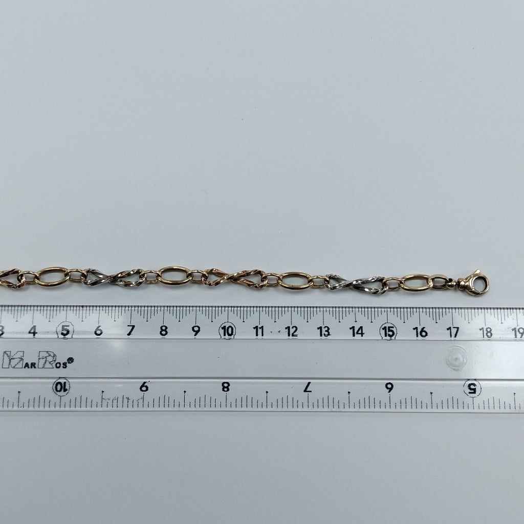 PULSERA ORO COMBINADO 10 K 2,90 GRMS (SEMINUEVO)