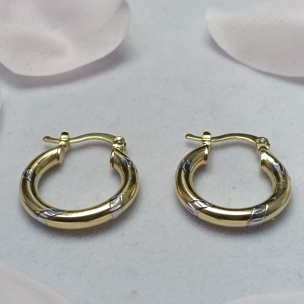 ARETES ARRACADAS COMBINADAS 14K 1.7 GR (NUEVO)