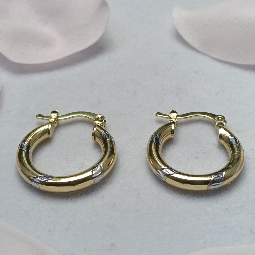 ARETES ARRACADAS COMBINADAS 14K 1.7 GR (NUEVO)