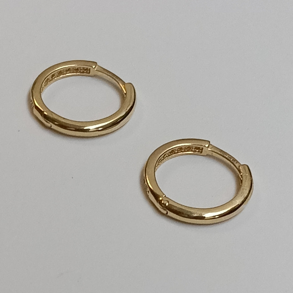 ARETES ARRACADA C CIRCONIAS 14K 1.6 GR (NUEVO)