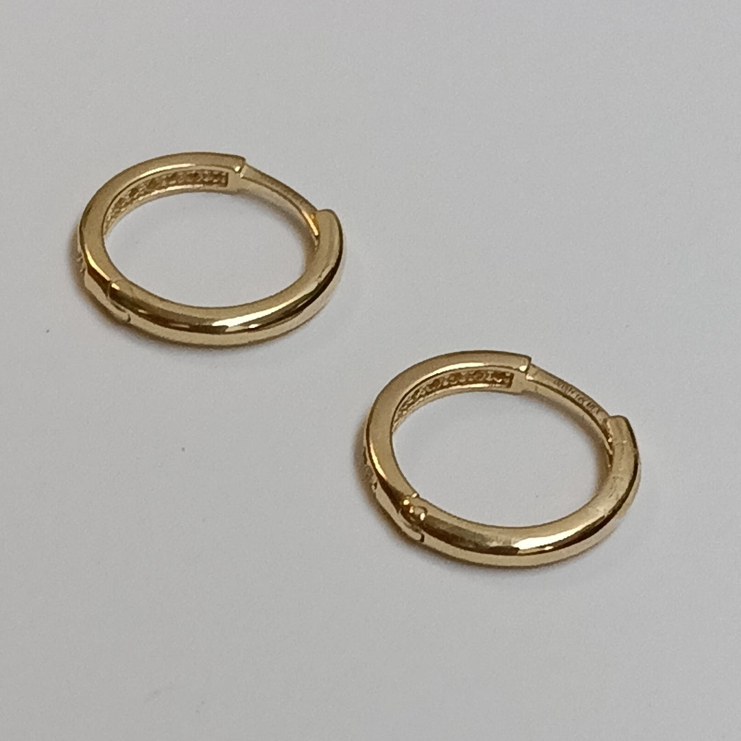 ARETES ARRACADA C CIRCONIAS 14K 1.6 GR (NUEVO)