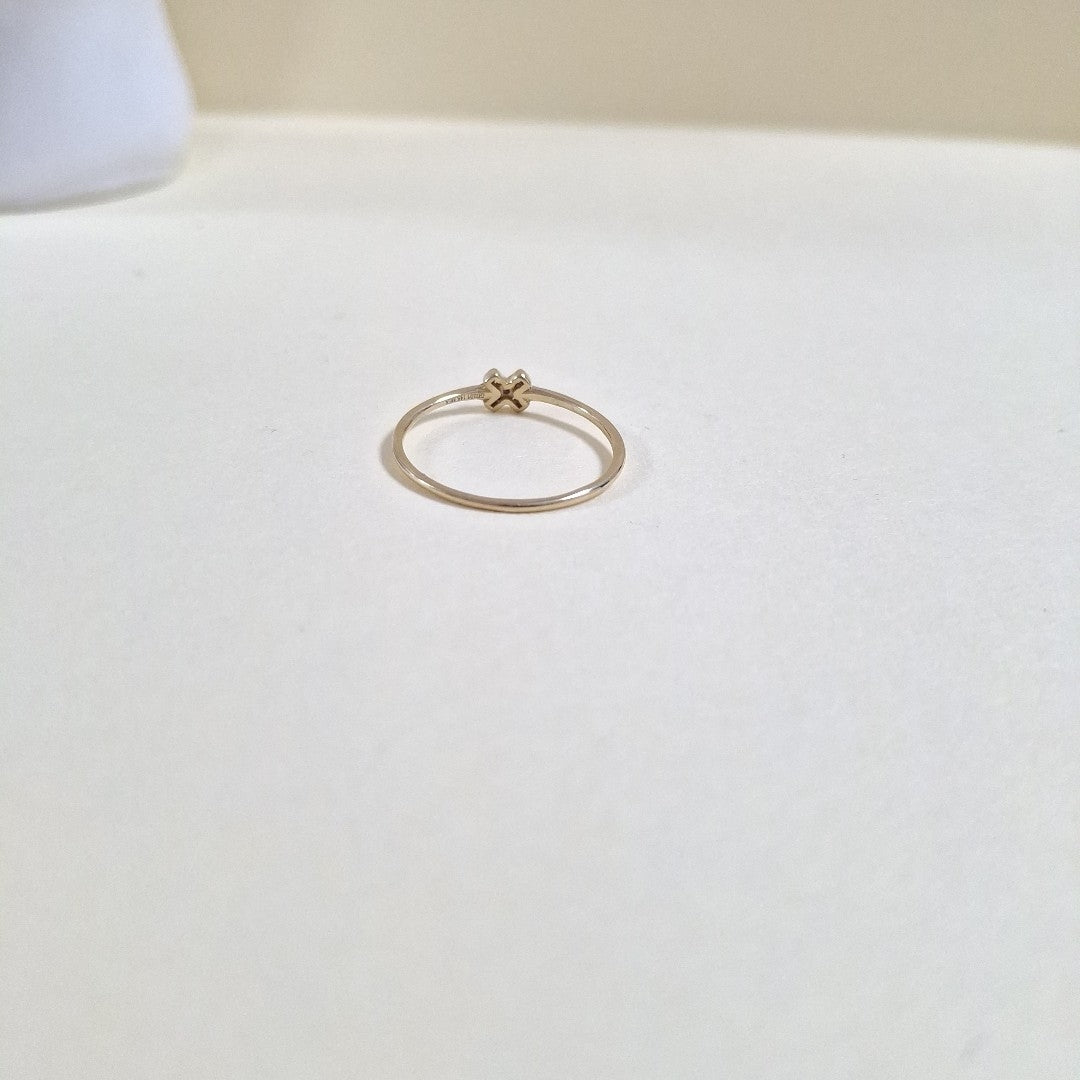 ANILLO ANILLITO C CIRCONIAS 14K 8 TALLA 1 GR (NUEVO)