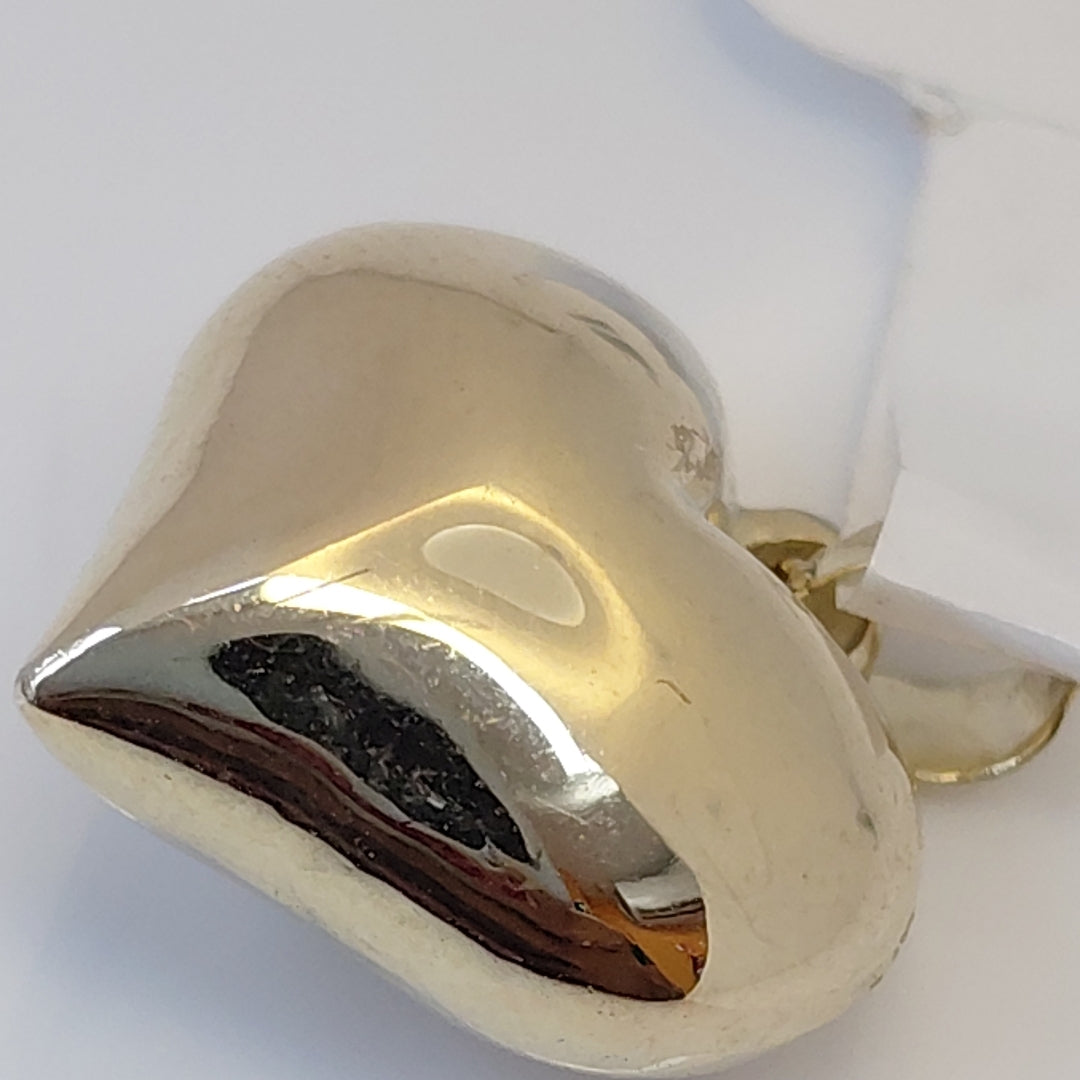 DIJE TEJIDO CORAZON LISO 14K 1.3 GR (NUEVO)