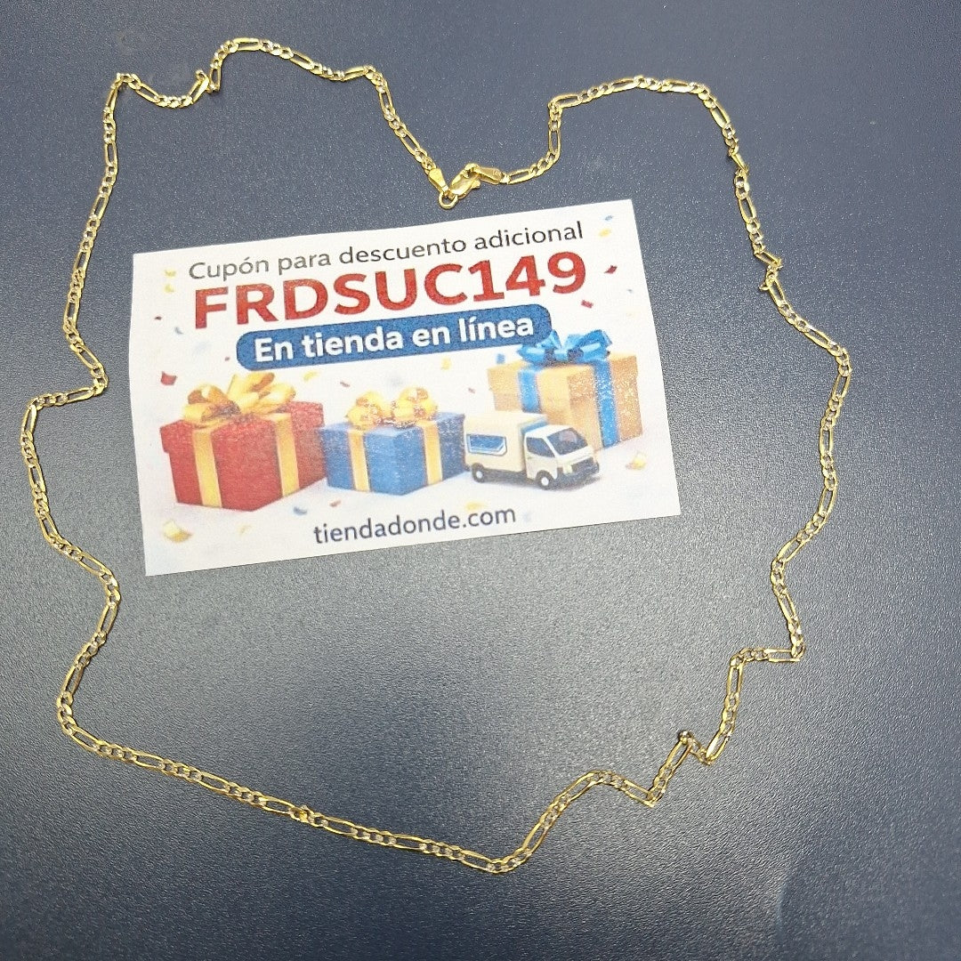 CADENA 3X1 DIAMANTADA 14K 60 CM 4.9 GR (NUEVO)