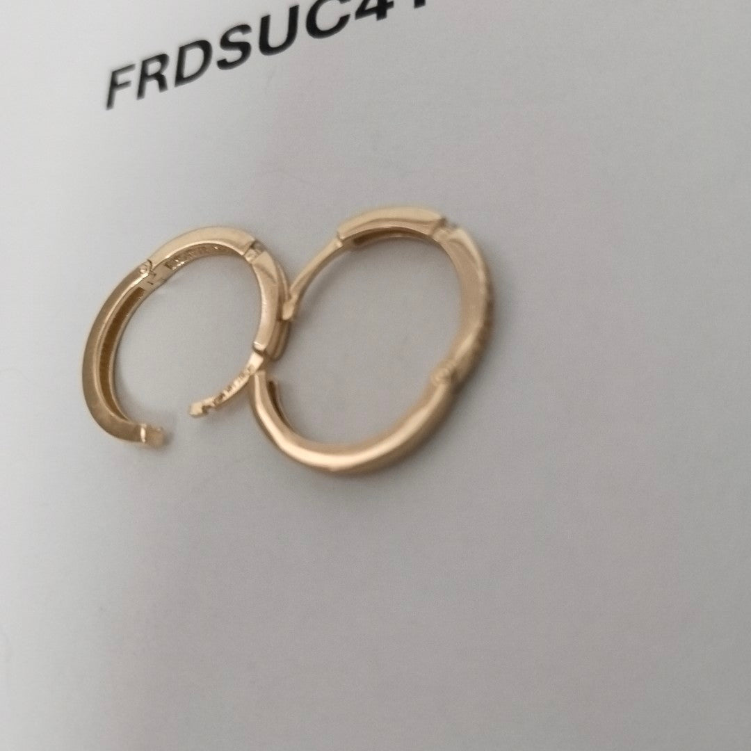 ARETES ARRACADAS LISAS 14K 2.3 GR (NUEVO)