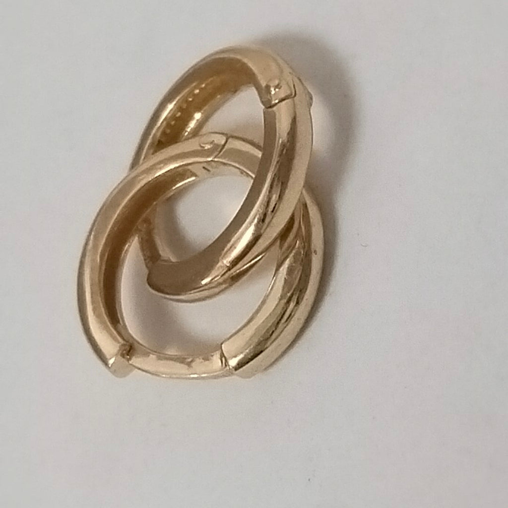 ARETES ARRACADAS LISAS 10K 1.2 GR (NUEVO)