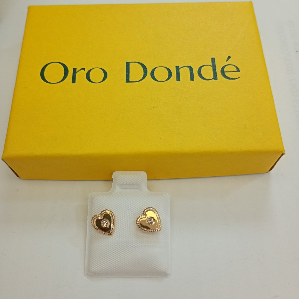 BROQUELES BROQUEL FIG CORAZON C CIRCONIA 14K 0.2614 GR (NUEVO)