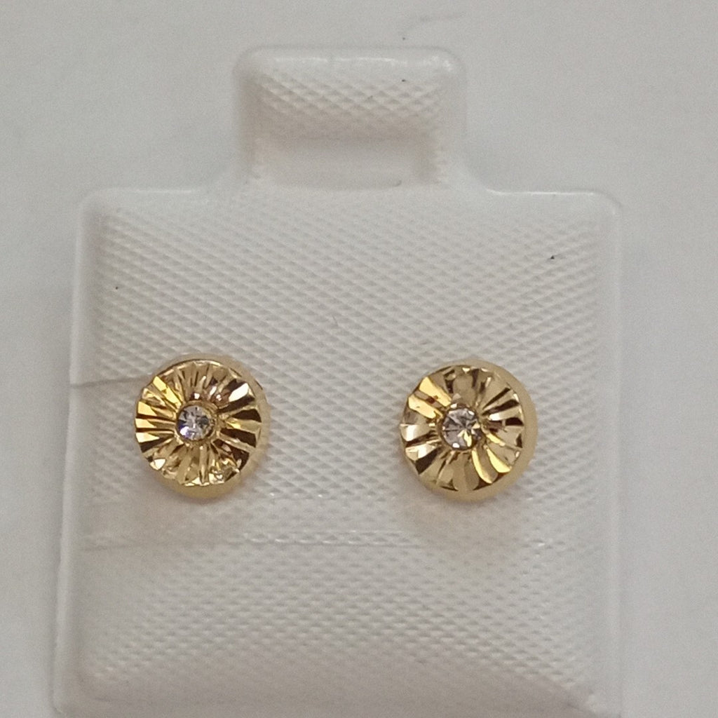 BROQUELES BROQUEL FIG BOTON C CIRCONIA 14K 0.2916 GR (NUEVO)