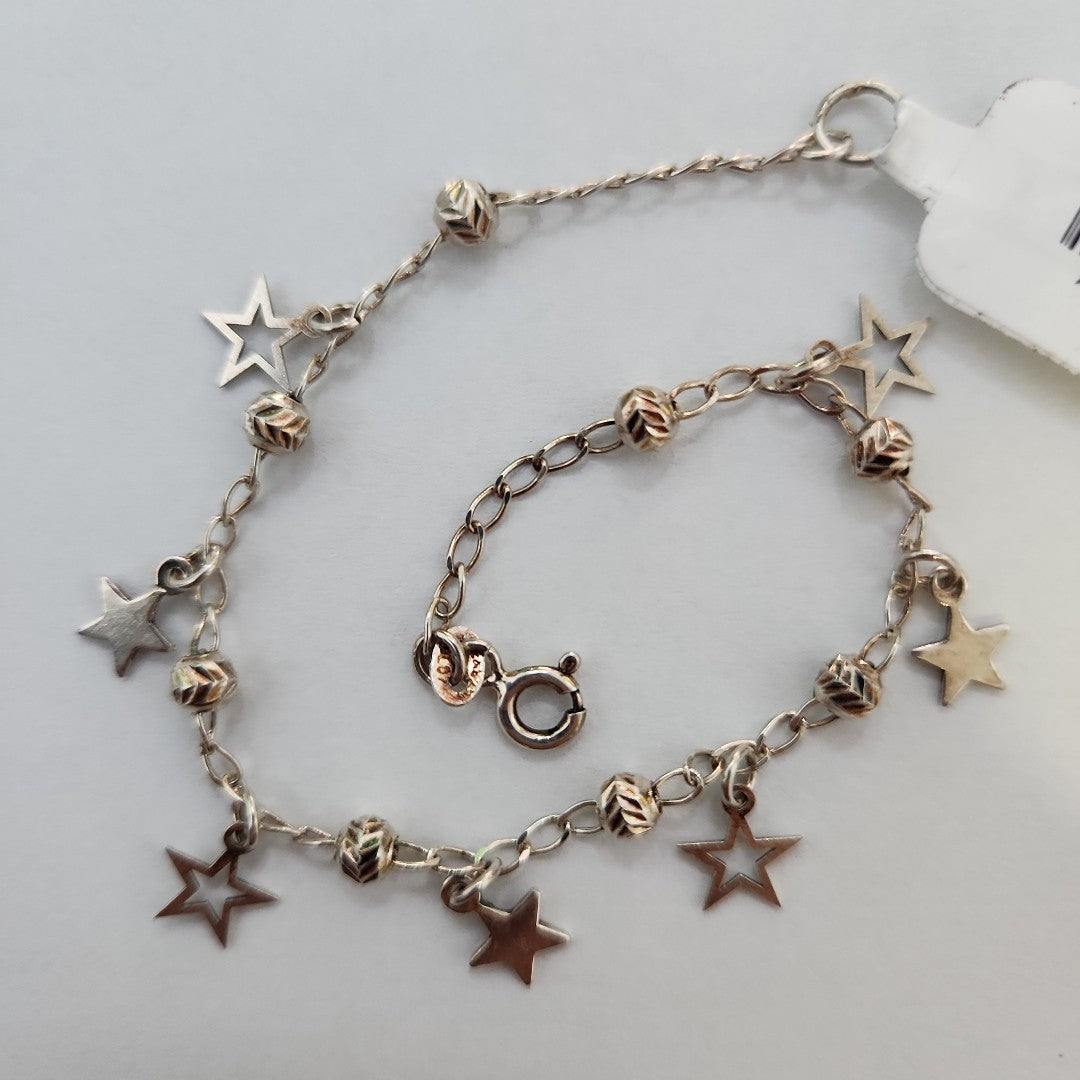 PULSERA TEJIDO ESPECIAL PLATA .925 18 CM 3.1 GR (NUEVO)