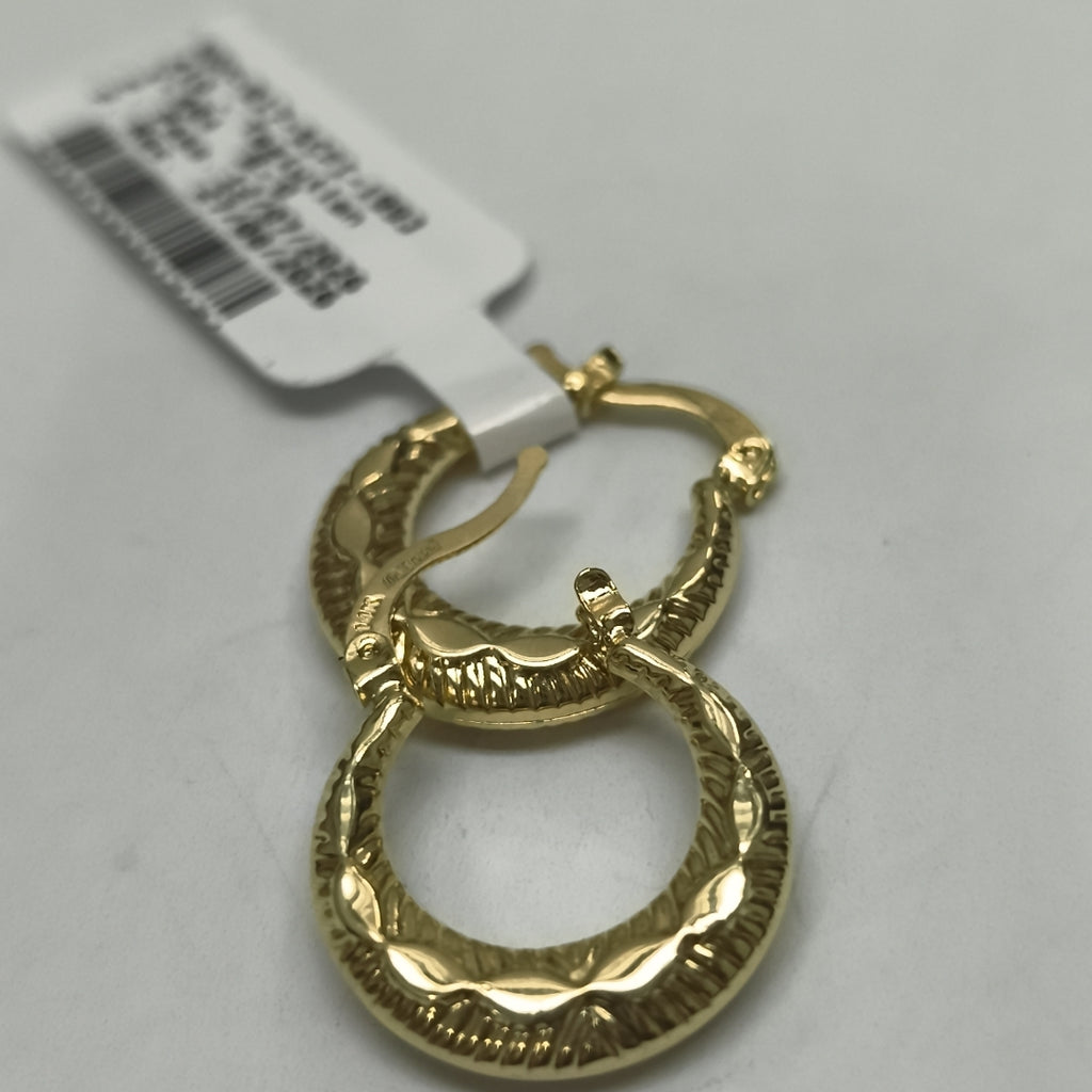 ARETES ARRACADAS HUECAS 14K 1.8 GR (NUEVO)