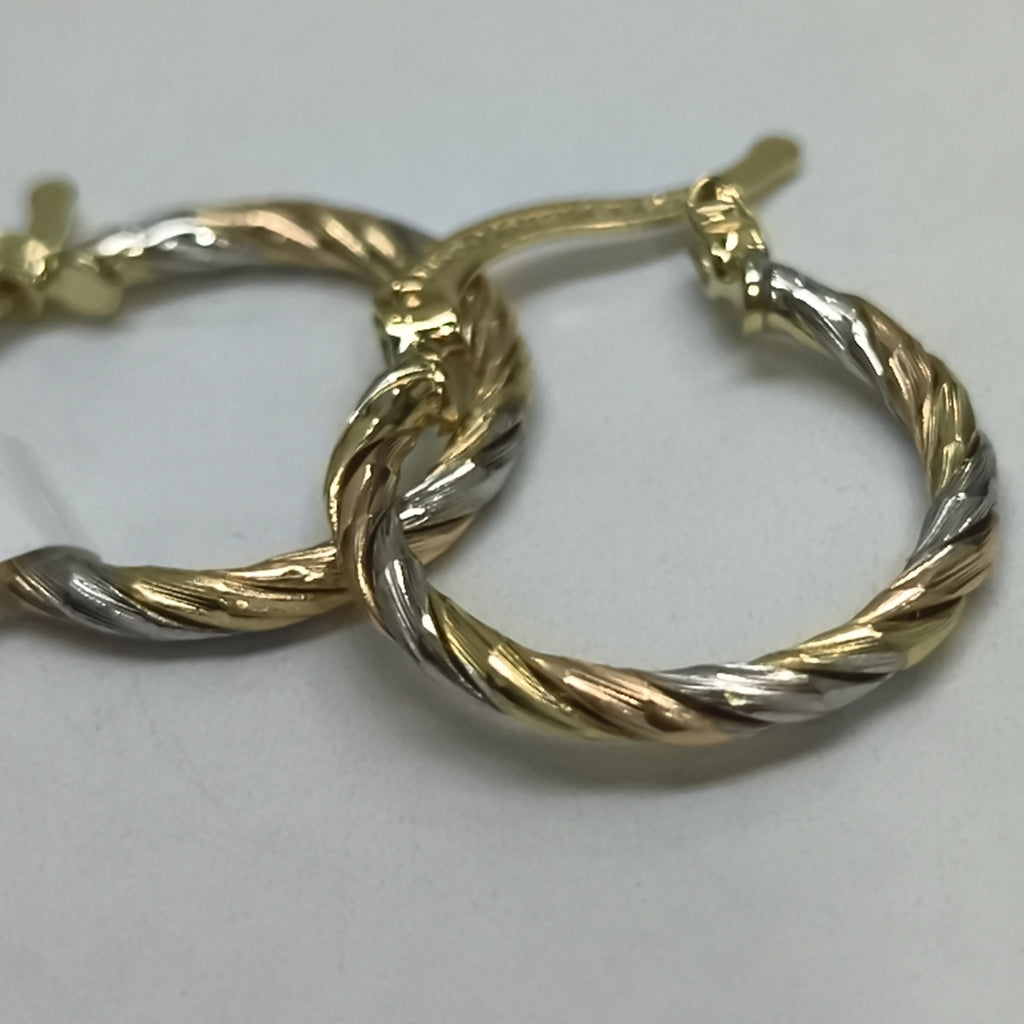 ARETES ARRACADAS COMBINADAS 14K 2.1 GR (NUEVO)