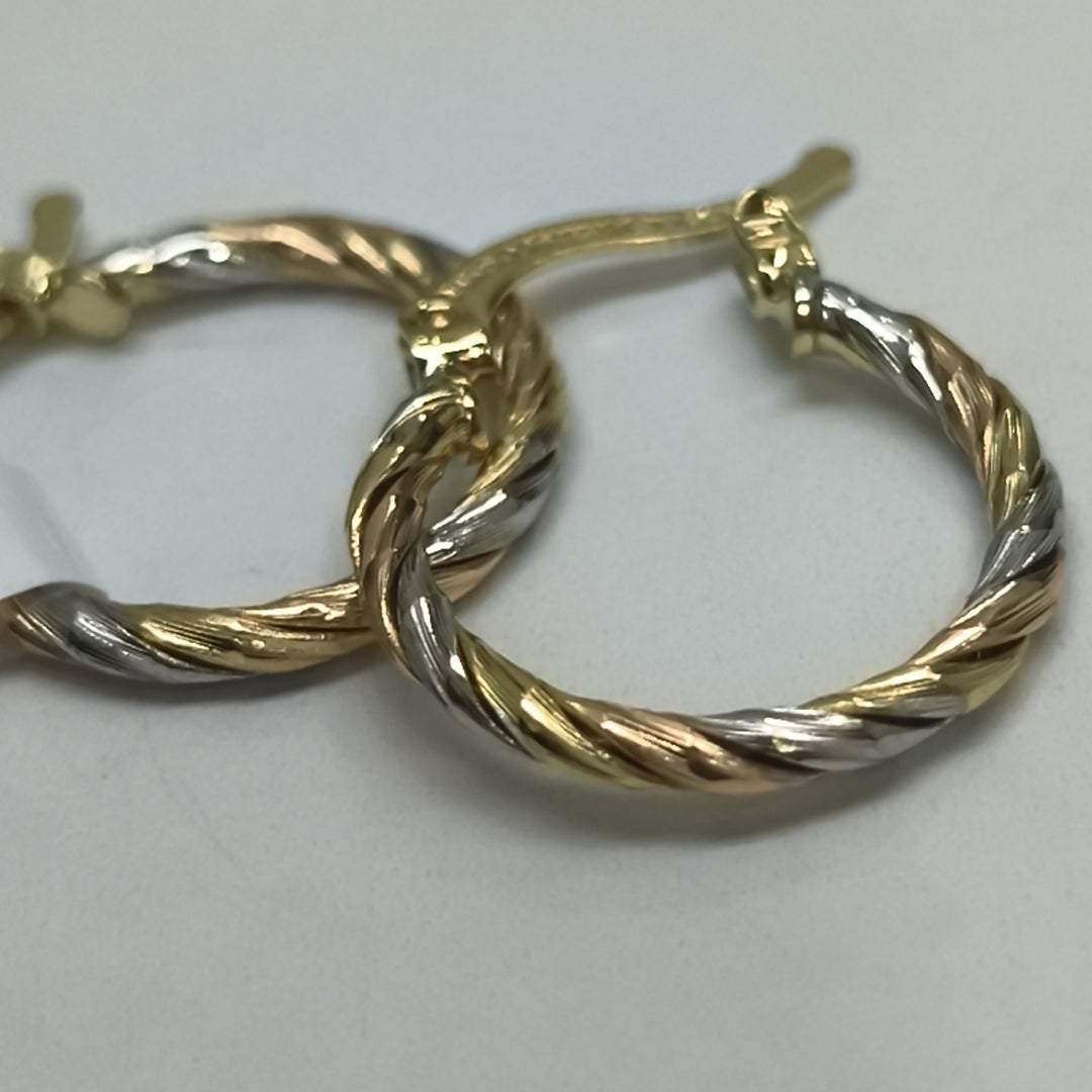 ARETES ARRACADAS COMBINADAS 14K 2.1 GR (NUEVO)