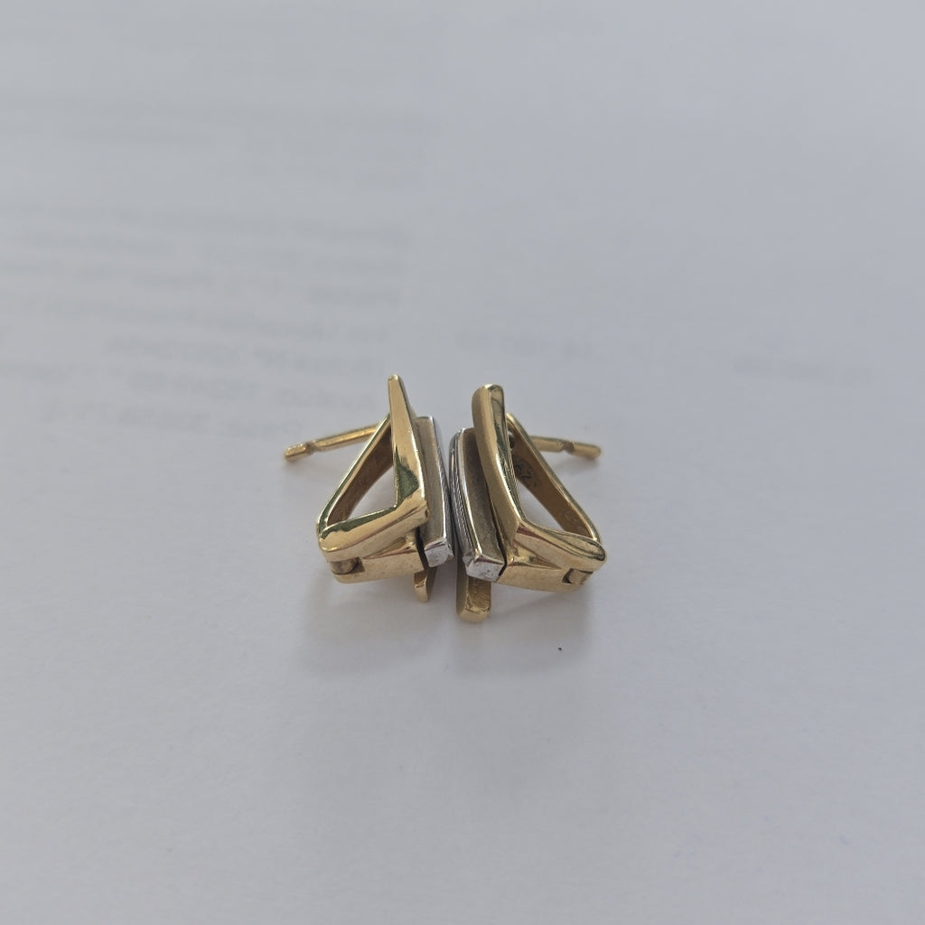 ARETES PAR ORO COMBINADO 10 K 5.7 GRMS (SEMINUEVO)