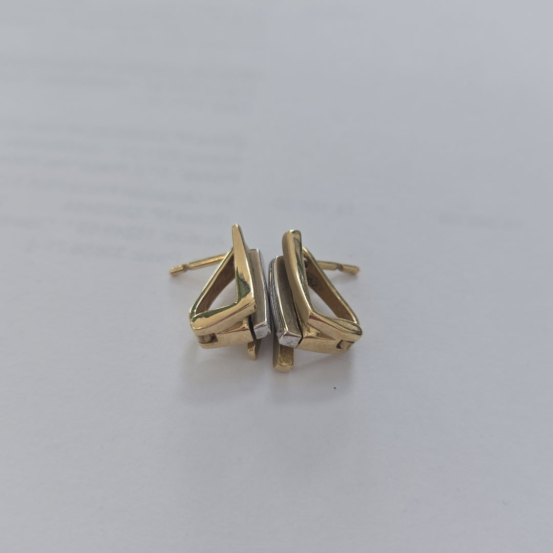 ARETES PAR ORO COMBINADO 10 K 5.7 GRMS (SEMINUEVO)