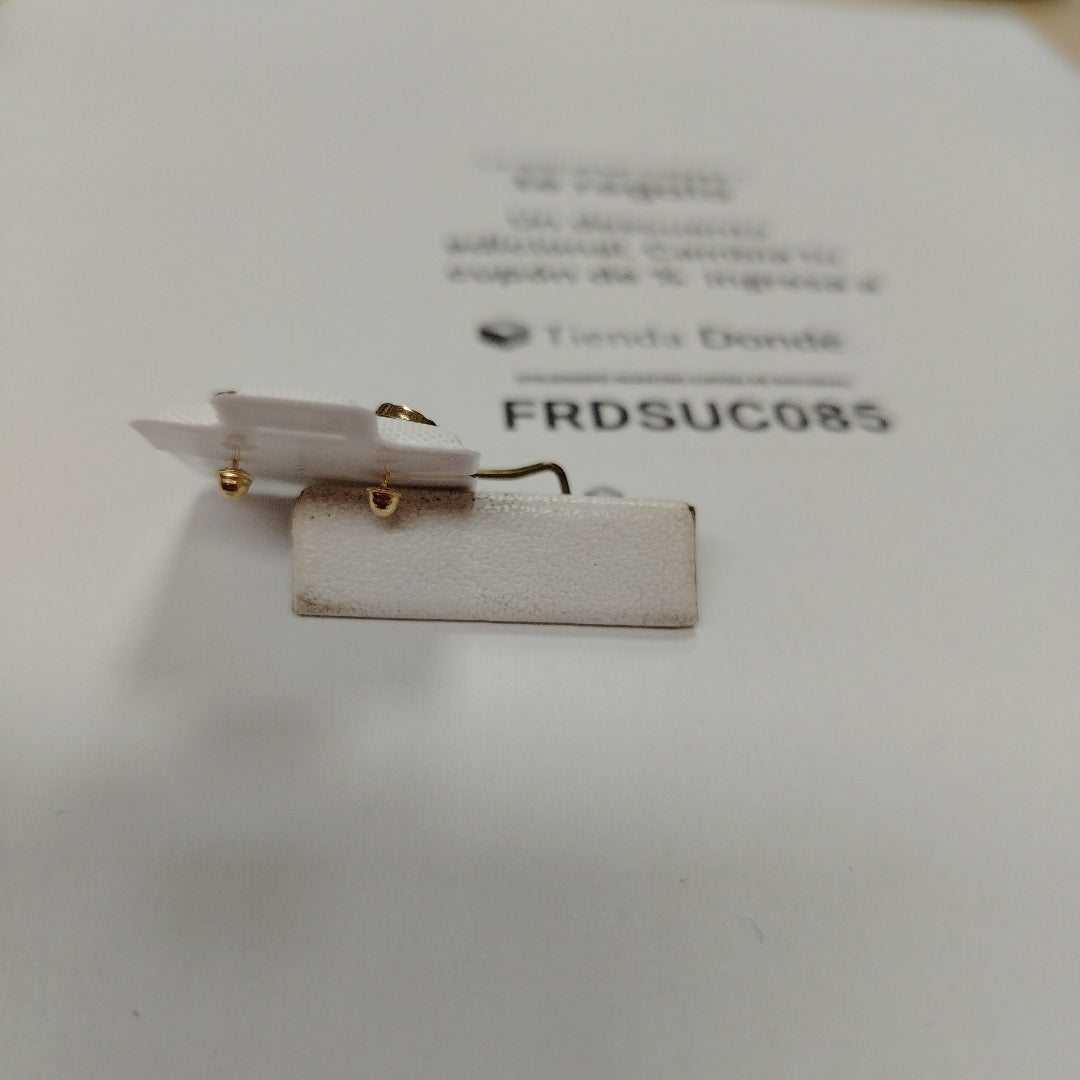 BROQUELES BROQUEL FIG BOTON C CIRCONIA 14K 0.2916 GR (NUEVO)