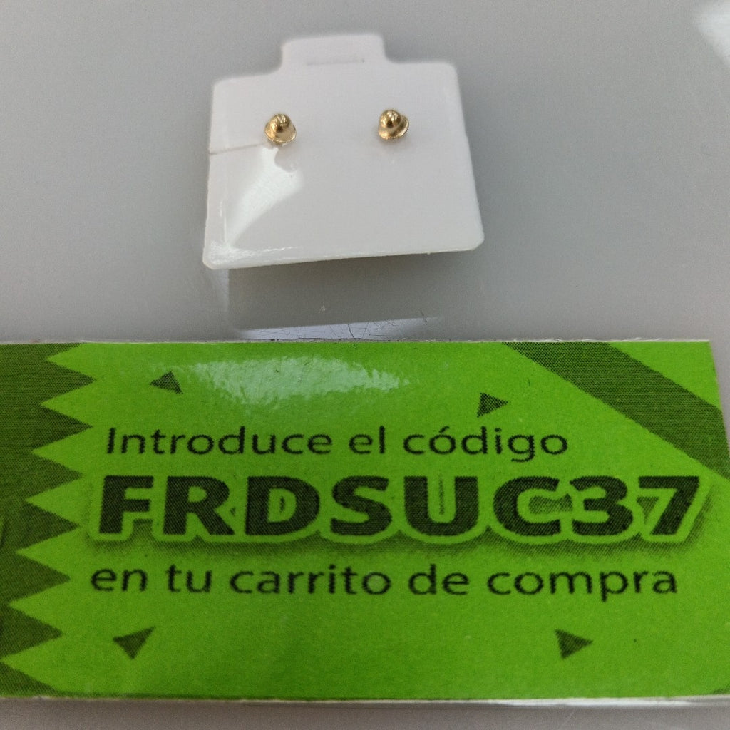 BROQUELES BROQUEL FIG BOTON C CIRCONIA 14K 0.2916 GR (NUEVO)