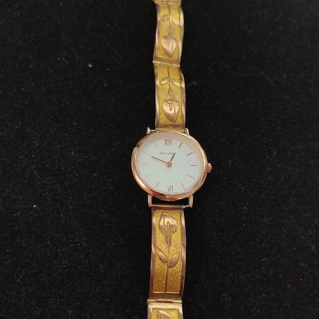 RELOJ CAJA ACERO PULSO ORO ORO 8 K 21.5 GRMS (SEMINUEVO)