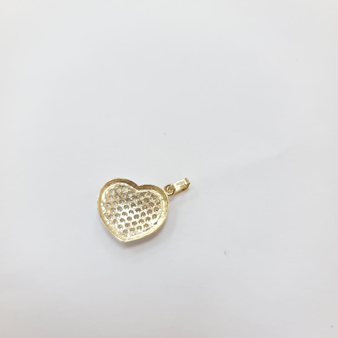DIJE CORAZON CON CIRCONIAS 14K 1.8 GR (NUEVO)