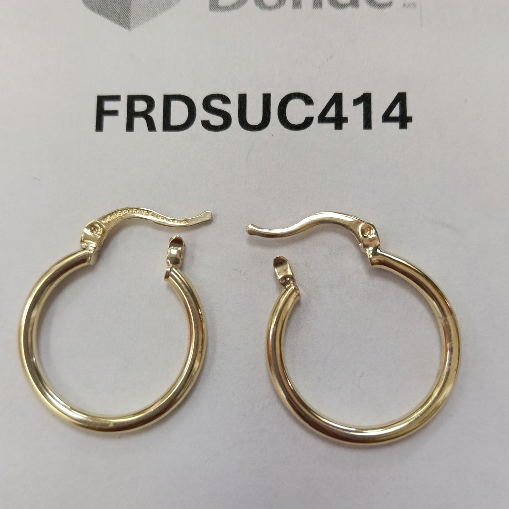 ARETES TEJIDO ARRACADAS LISAS 14K 1.2 GR (NUEVO)