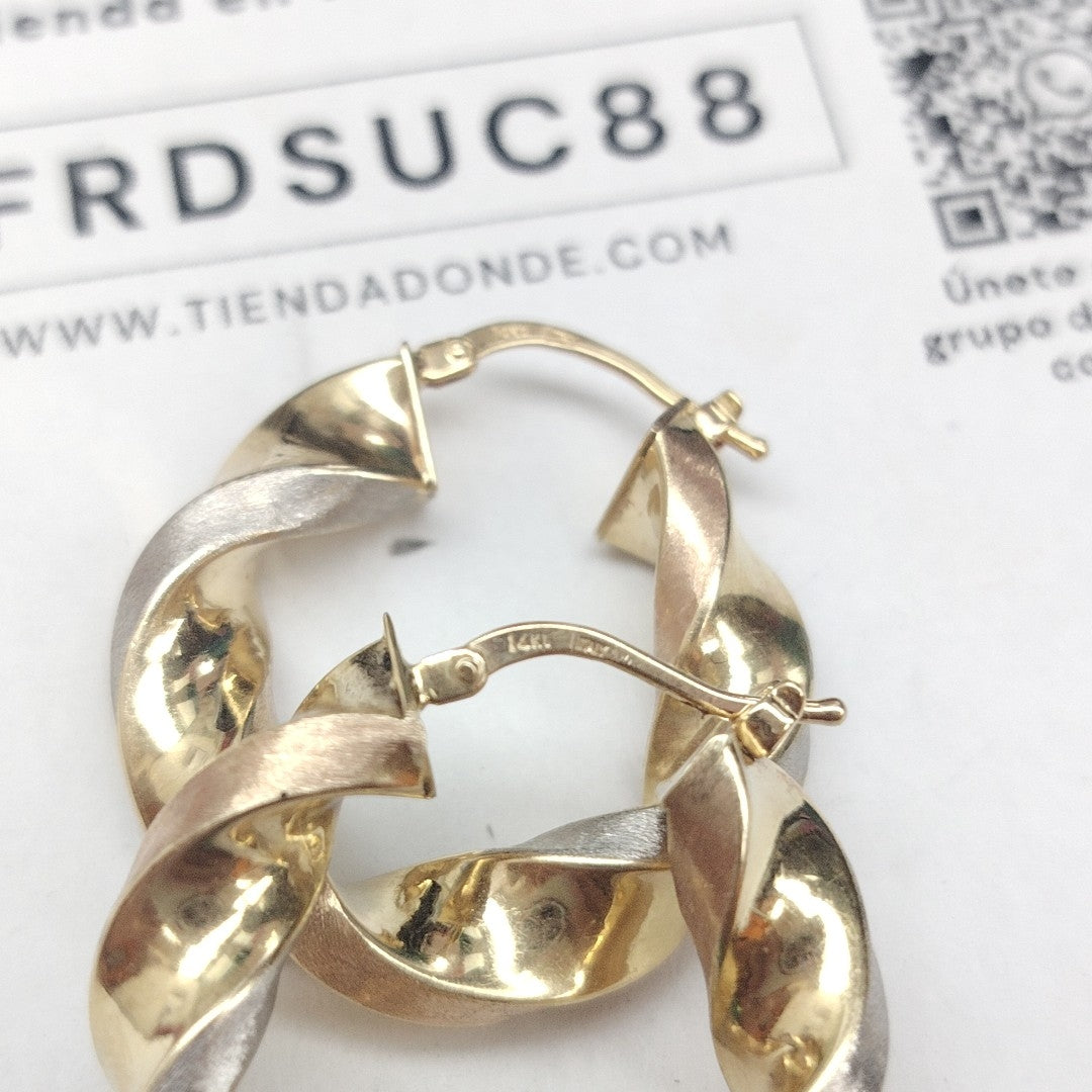 ARRACADAS PAR ORO 14 K 3,80 GRMS (SEMINUEVO)