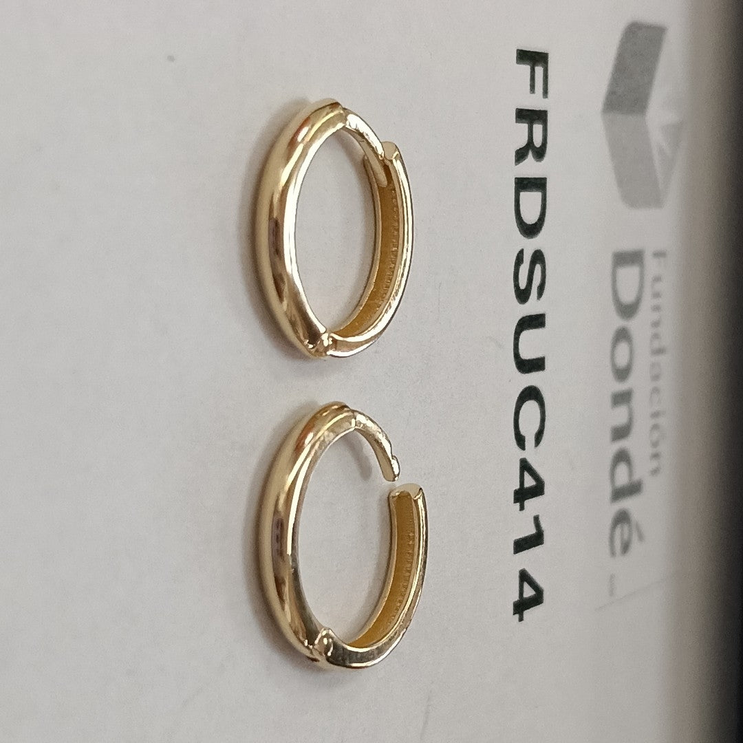 ARETES HUGGIES LISAS 14K 1.6 GR (NUEVO)