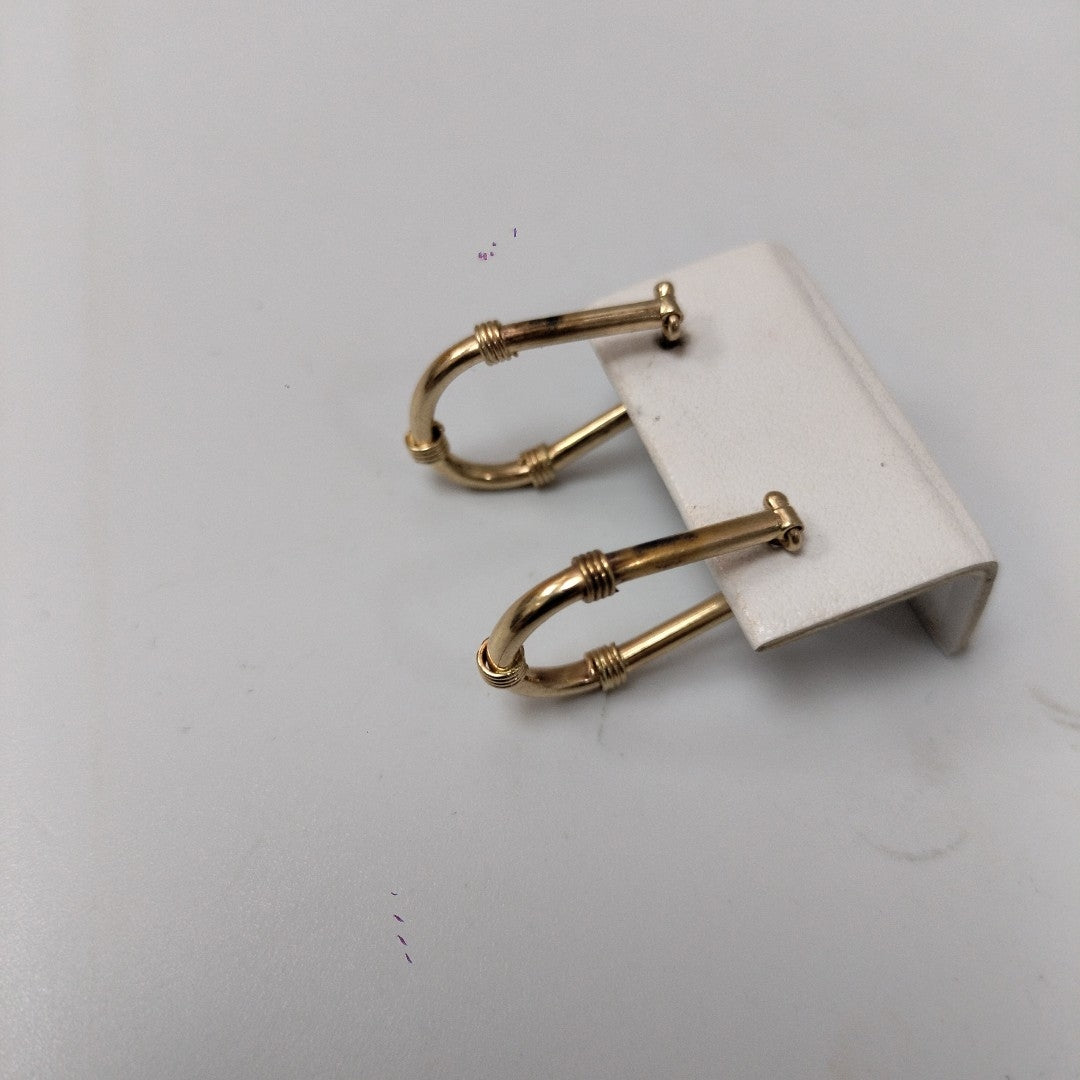 ARRACADAS PAR ORO 14 K 2.7 GRMS (SEMINUEVO)
