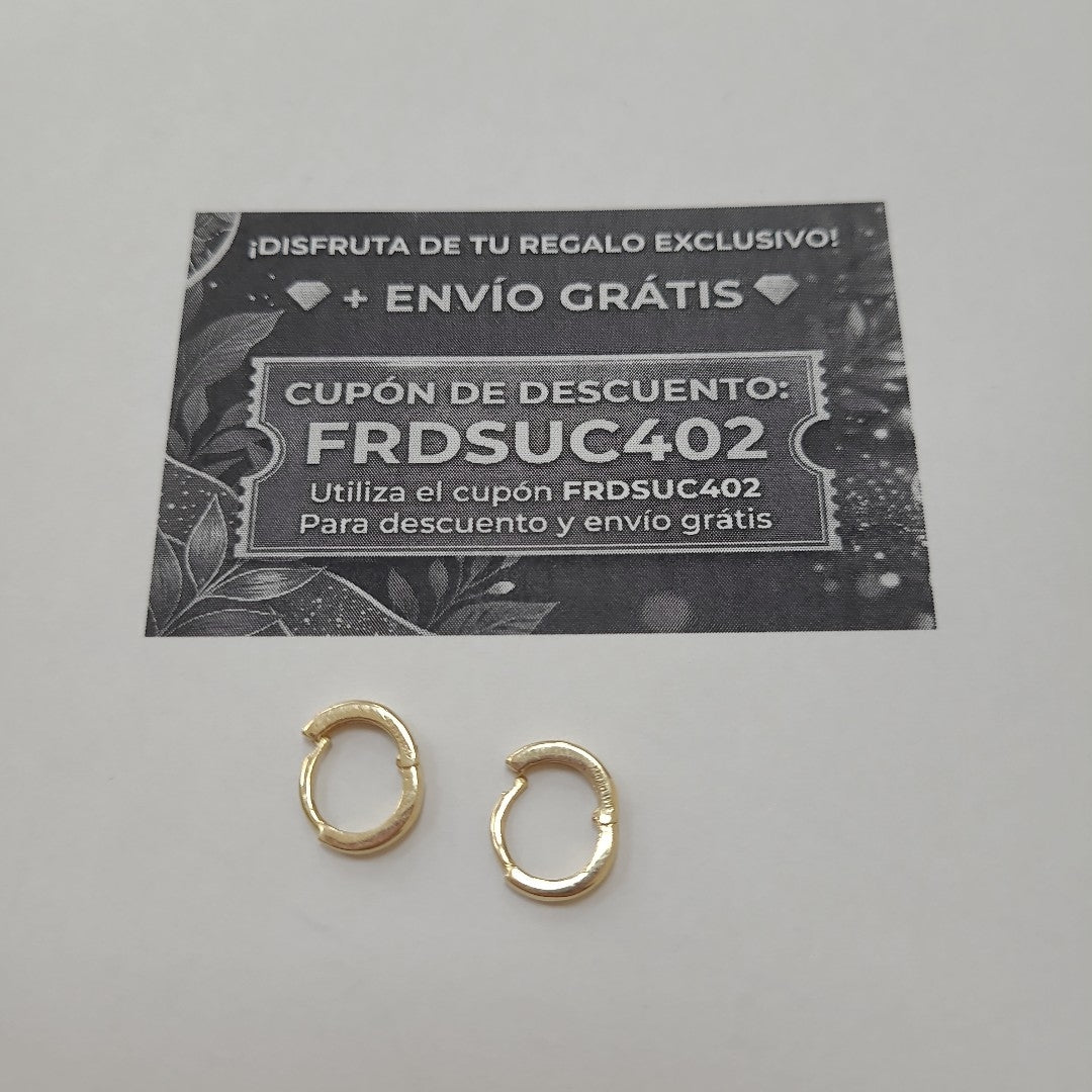 ARETES HUGGIE 14K 1.4 GR (NUEVO)