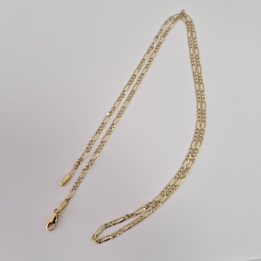 CADENA 3X1 DIAMANTADA 14K 55 CM 4.8 GR (NUEVO)