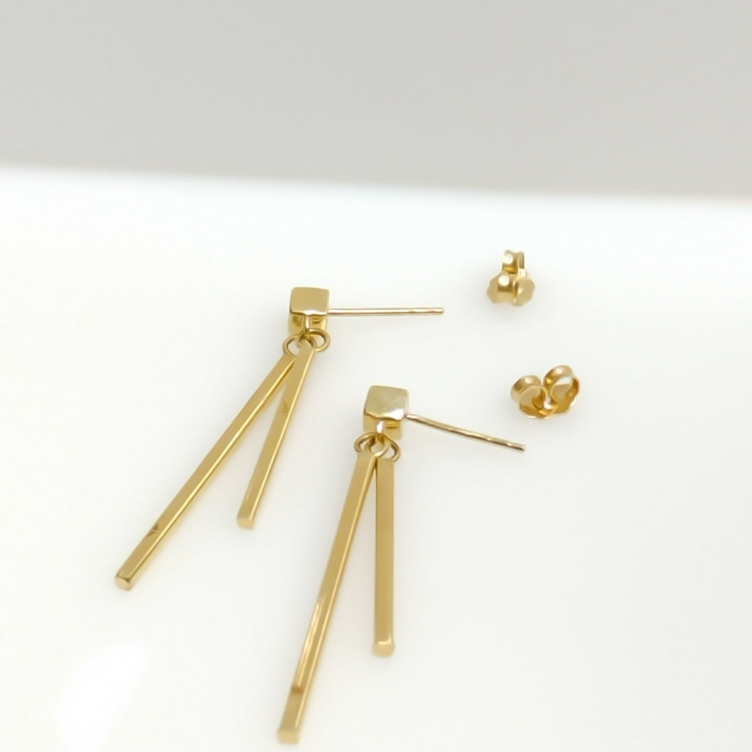 ARETES PAR ORO 14 K 2,00 GRMS (SEMINUEVO)