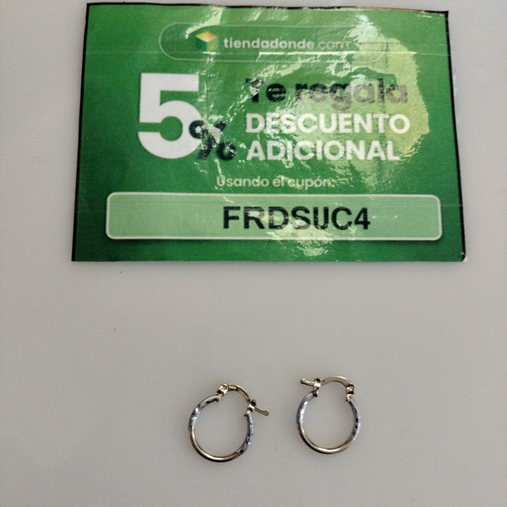 ARETES ARRACADAS COMBINADAS 14K 1.1 GR (NUEVO)