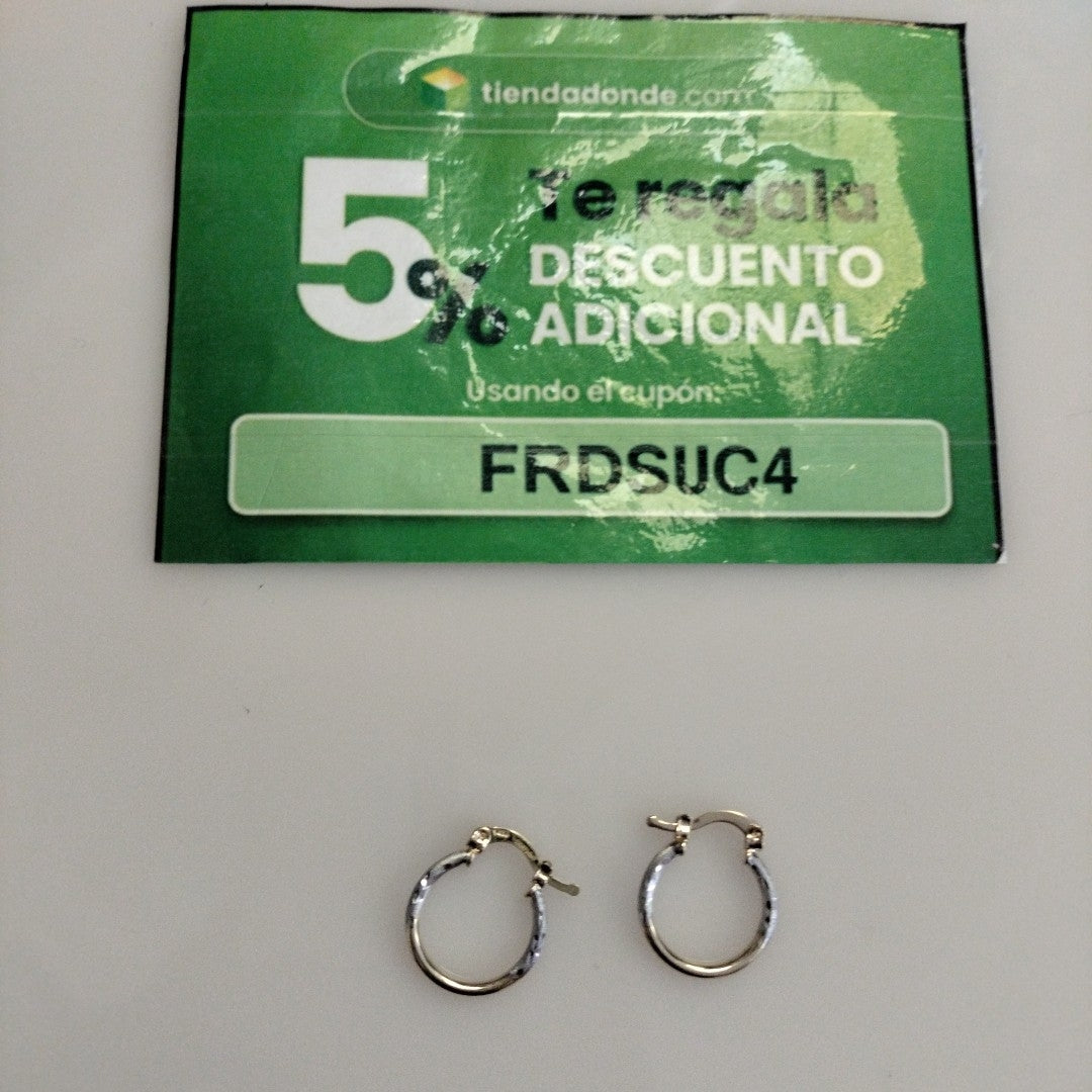 ARETES ARRACADAS COMBINADAS 14K 1.1 GR (NUEVO)