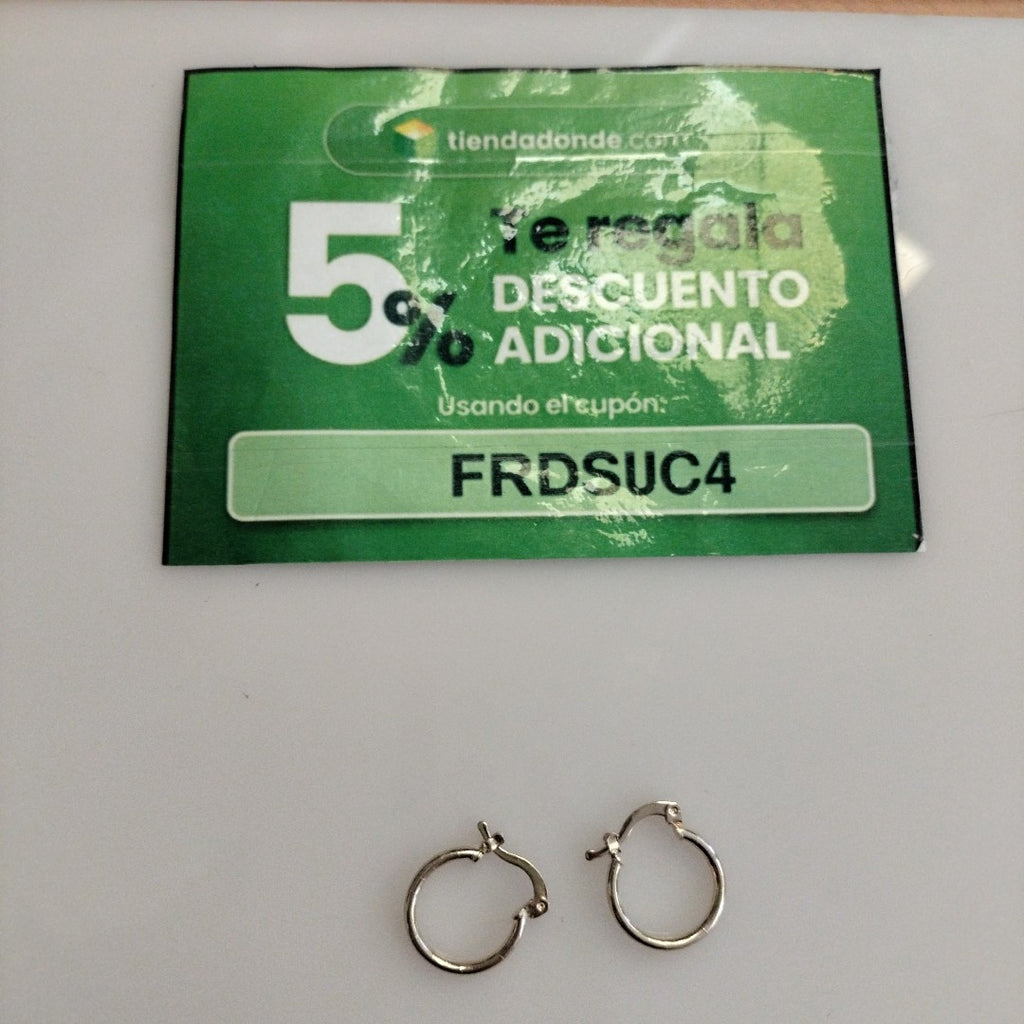 ARETES ARRACADAS ESTRIADAS 14K 1.4 GR (NUEVO)