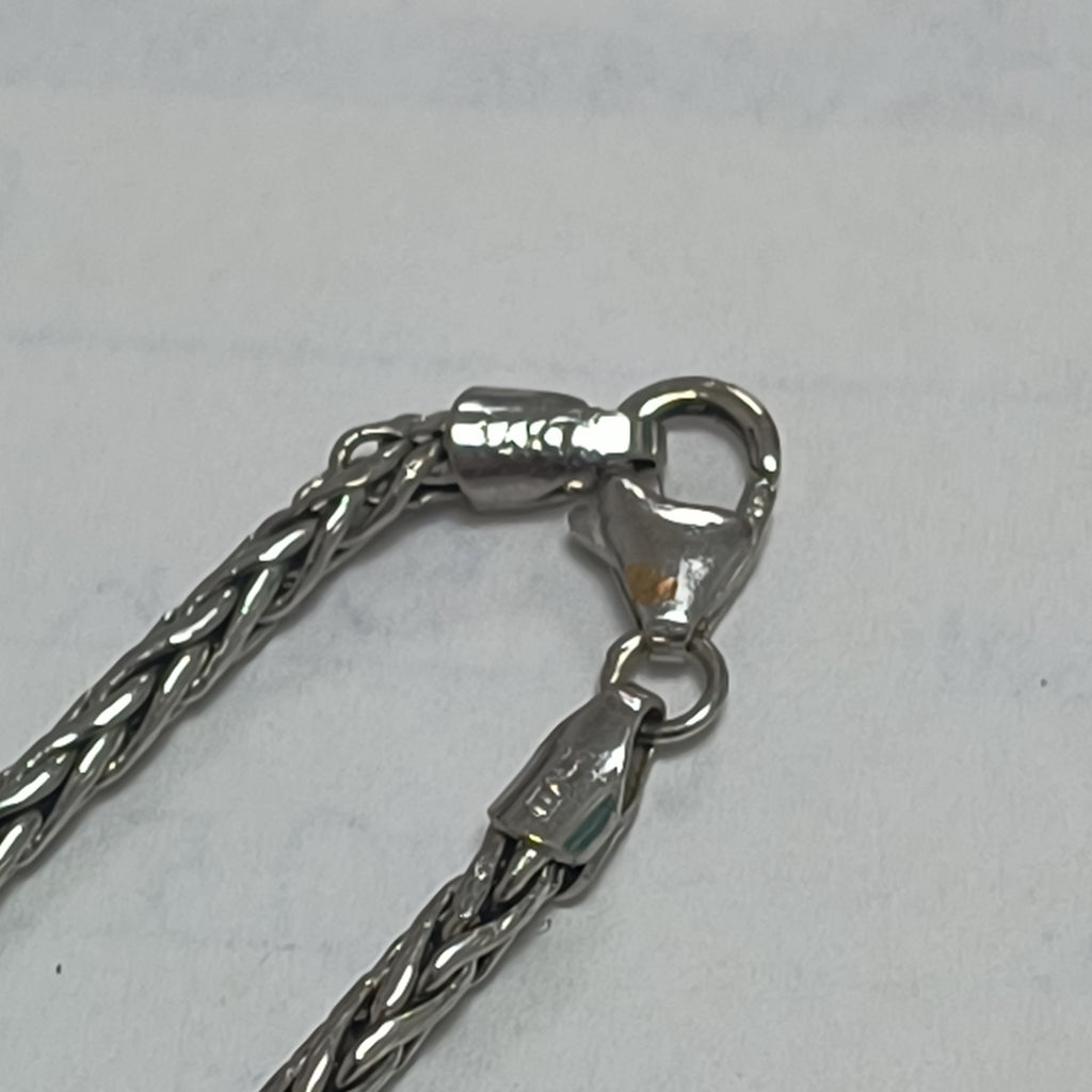CADENA, DIJE ORO BLANCO 14 K 7.8 GRMS (SEMINUEVO)
