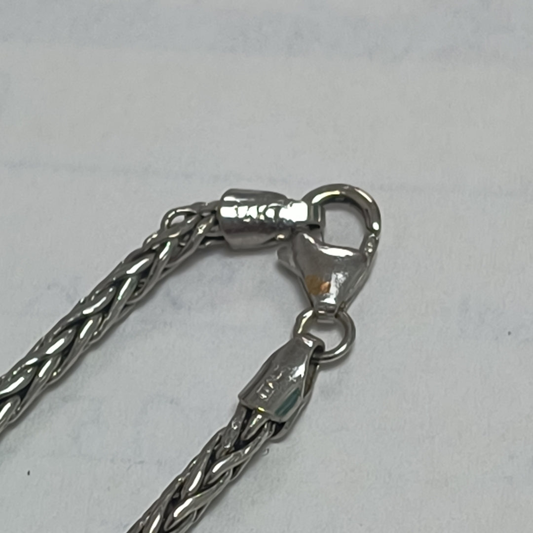 CADENA, DIJE ORO BLANCO 14 K 7.8 GRMS (SEMINUEVO)