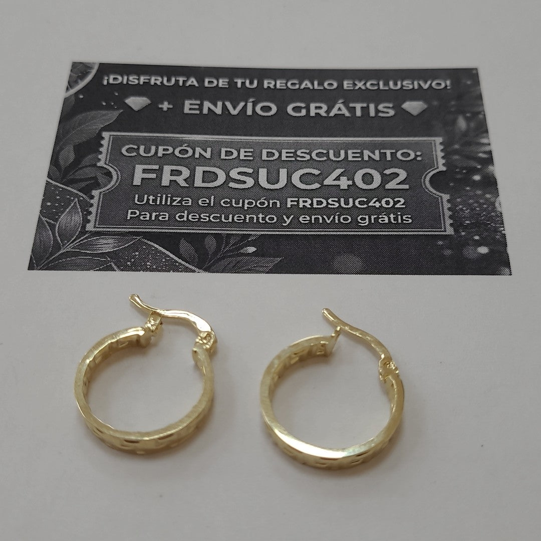 ARETES ARRACADAS FIG GRECAS 14K 1.8 GR (NUEVO)