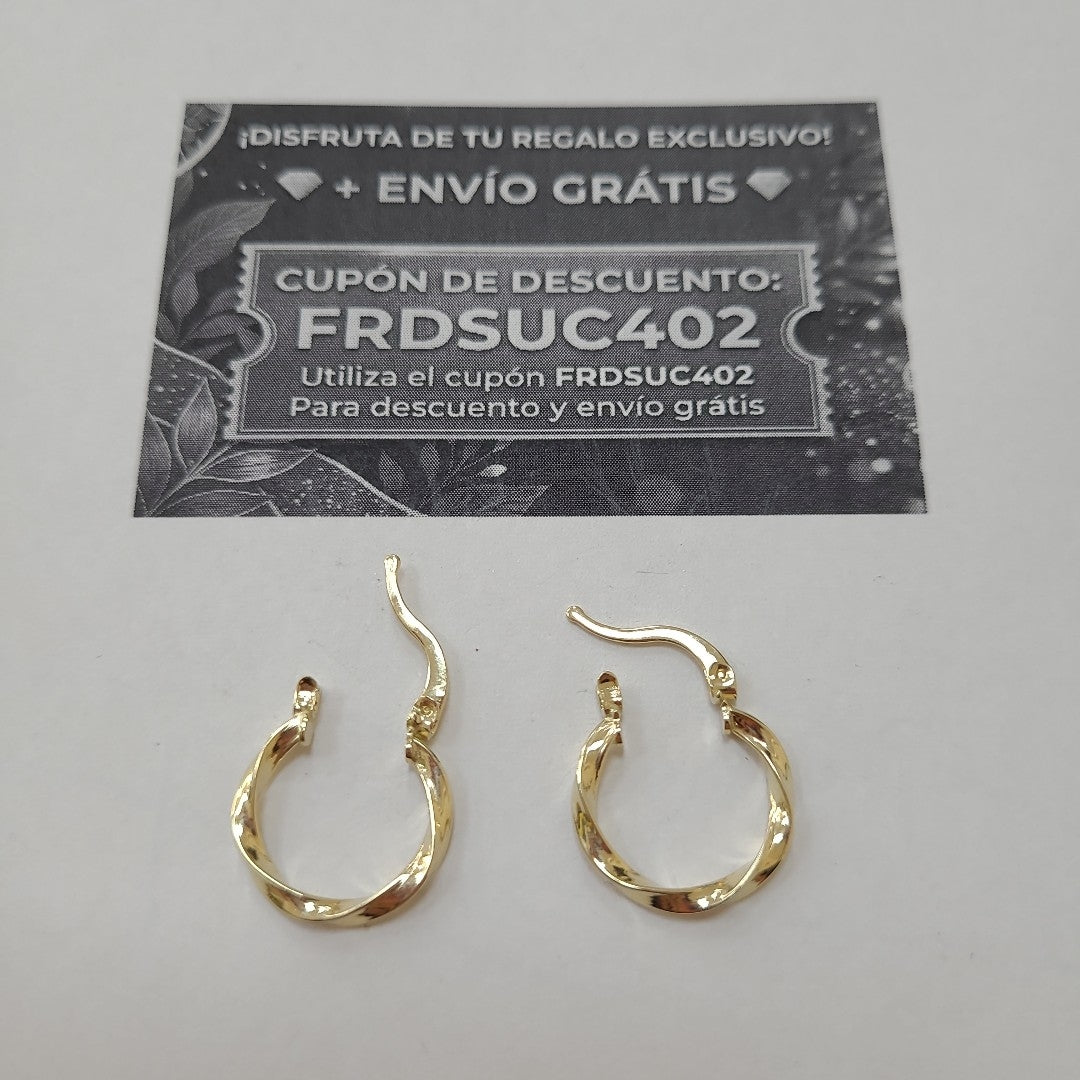 ARETES ARRACADAS TORZAL 14K 1.2 GR (NUEVO)