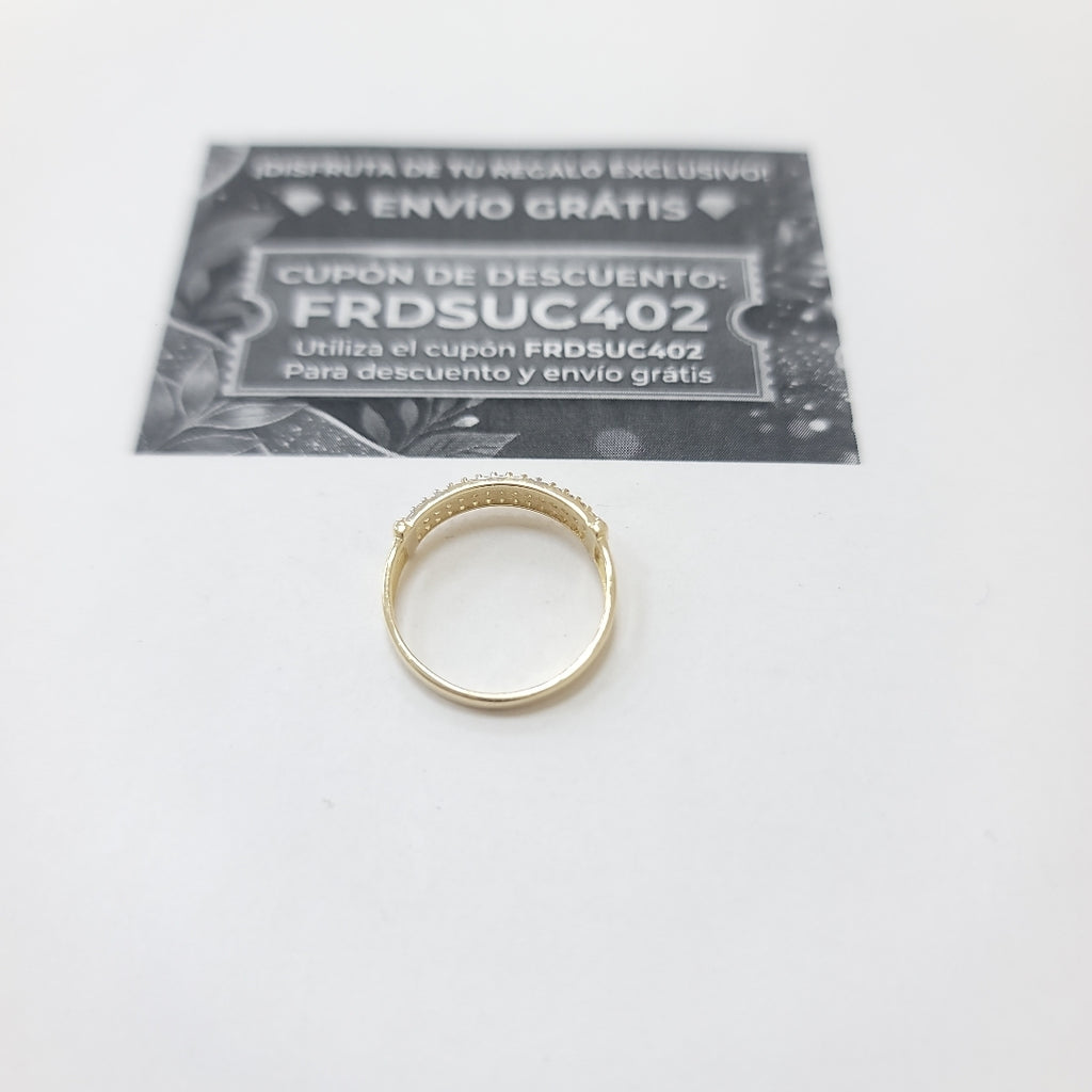 ANILLO ANILLITO C CIRCONIAS 14K 7 TALLA 1.6 GR (NUEVO)