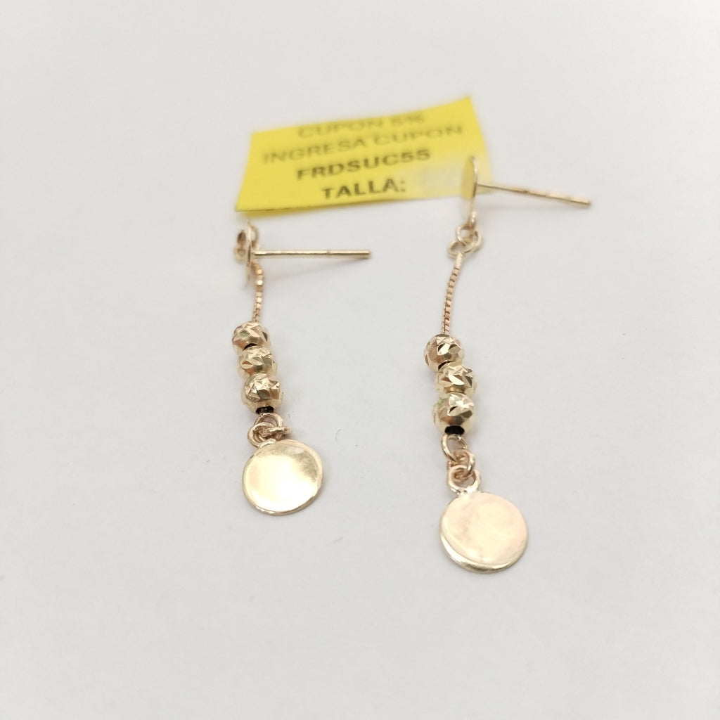 ARETES PAR ORO,RODIADO 14 K 2,70 GRMS (SEMINUEVO)