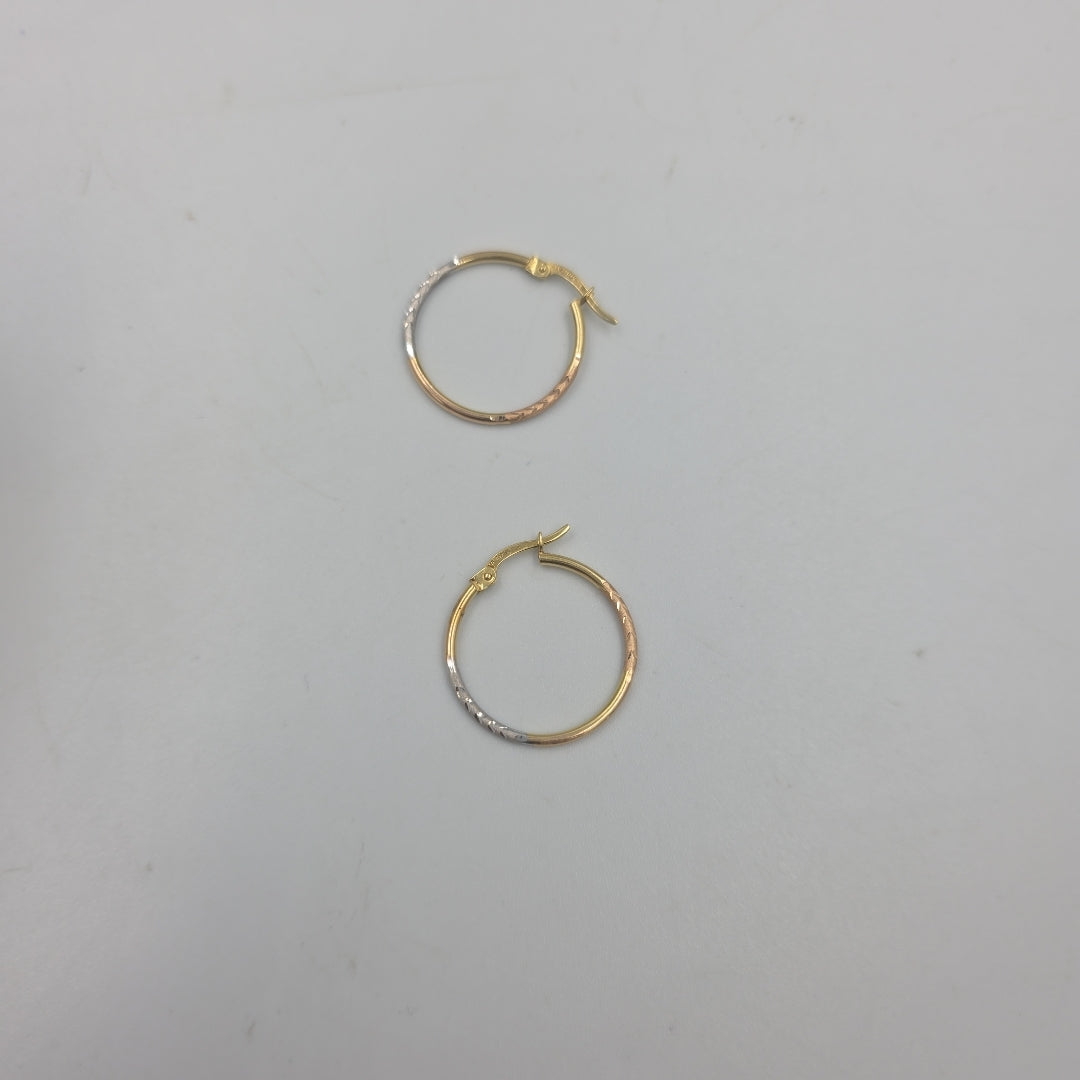 ARRACADAS PAR ORO,ORO COMBINADO 14 K 1,40 GRMS (SEMINUEVO)