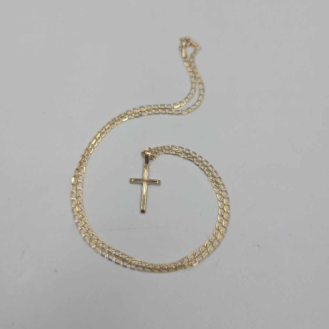 CADENA, CRUZ ORO 10 K 3.6 GRMS (SEMINUEVO)