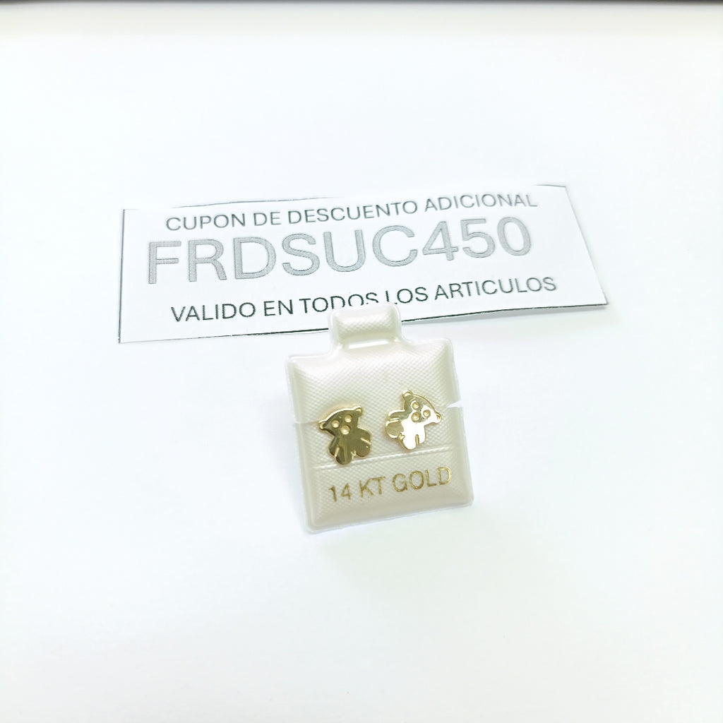 BROQUELES ORO 14K 1 (NUEVO)