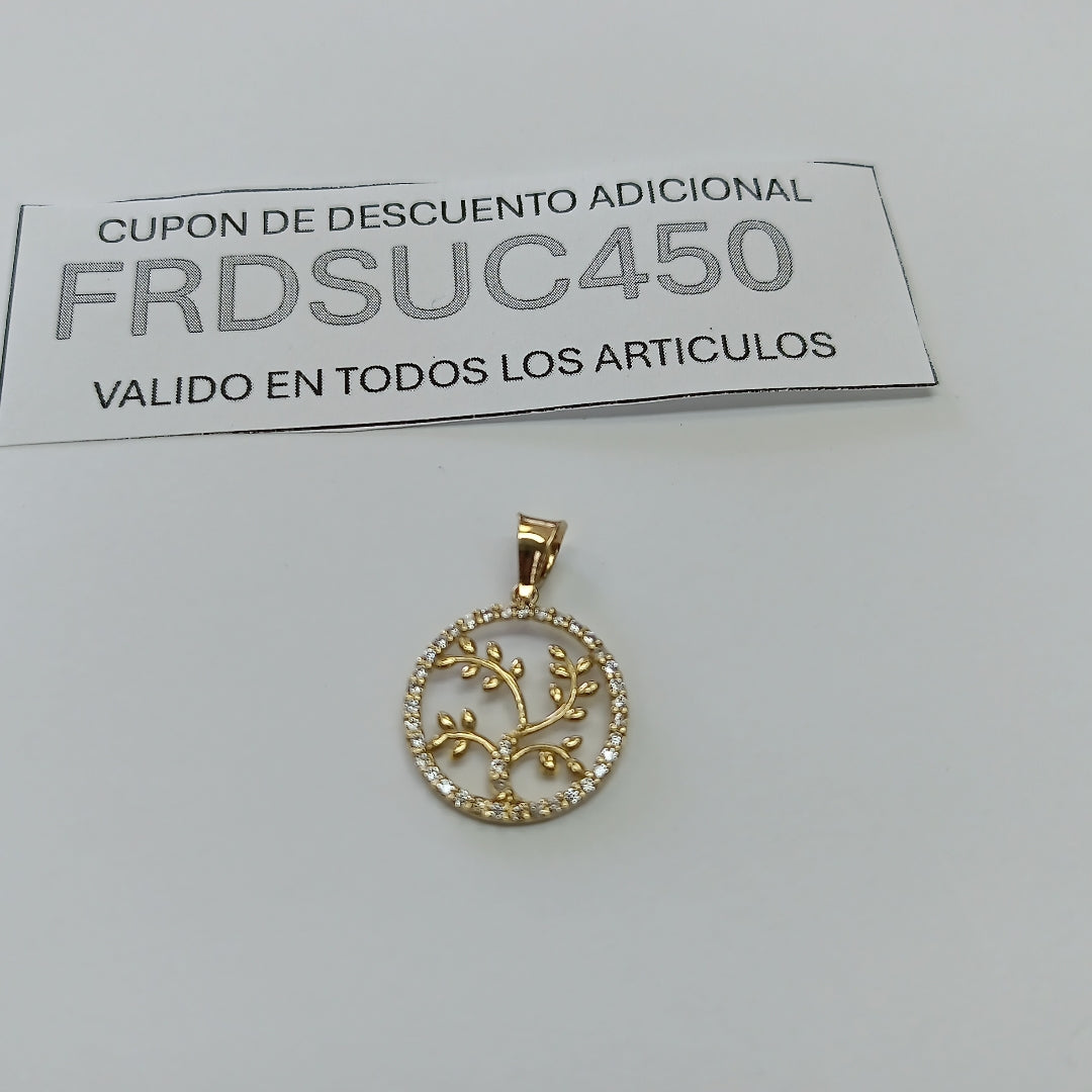DIJE DE ARBOL DE LA VIDA C CIRCONIAS 14K 1.3 GR (NUEVO)